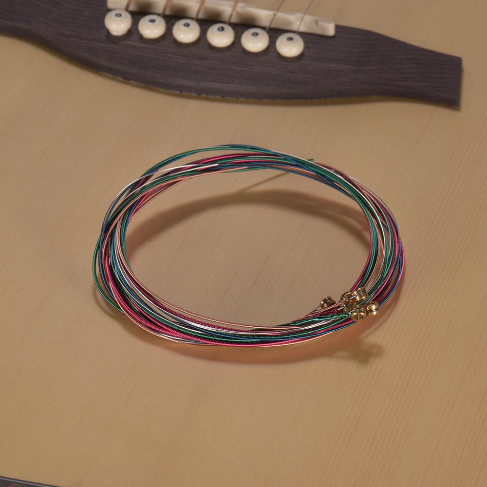 Acoustic Folk Guitar Strings Set Steel Core Copper Alloy Winding, 6pcs/ Set