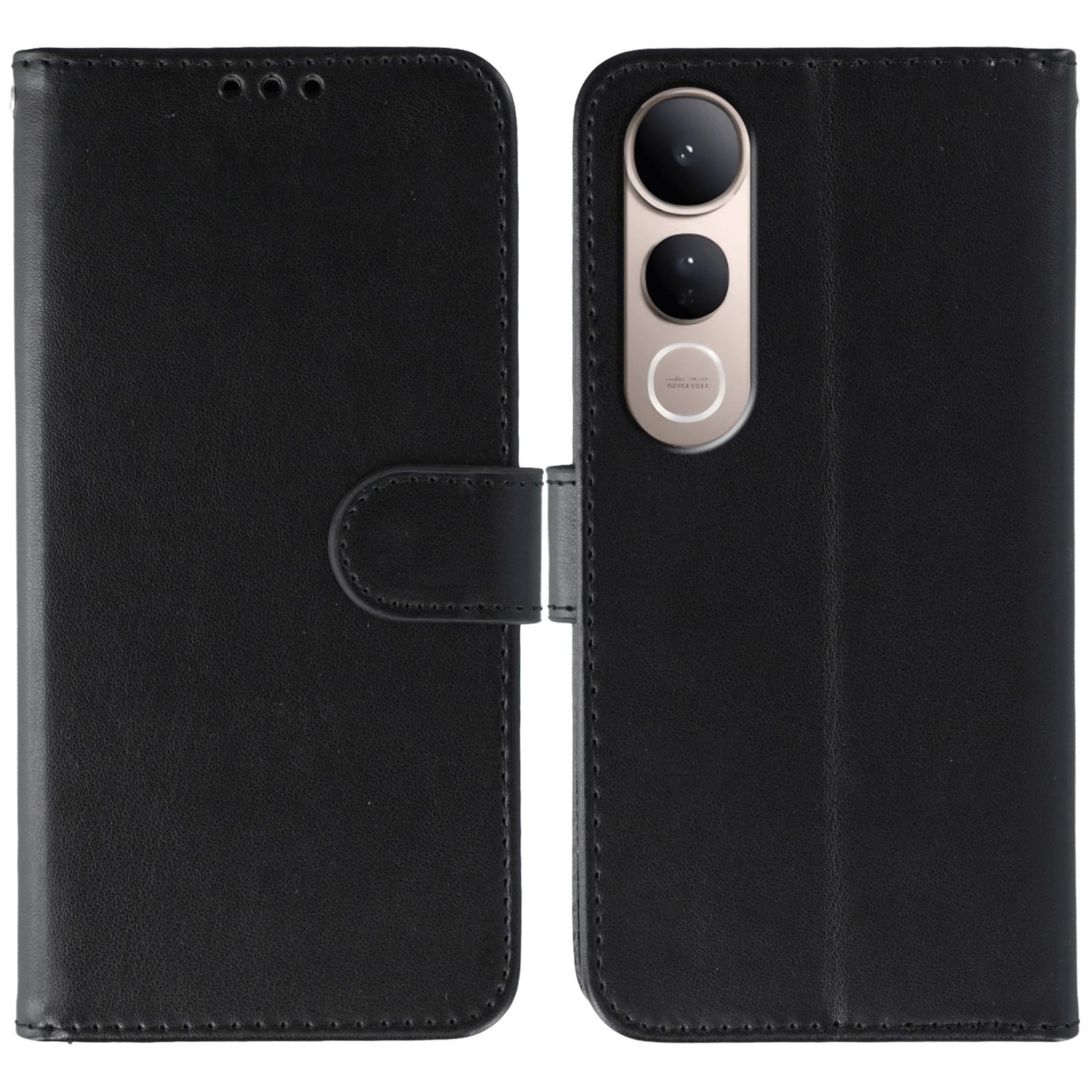 

Чохол для vivo V50 Lite 4G/5G Шкіряний відкидний гаманець Чохол для телефону з ремінцем Black