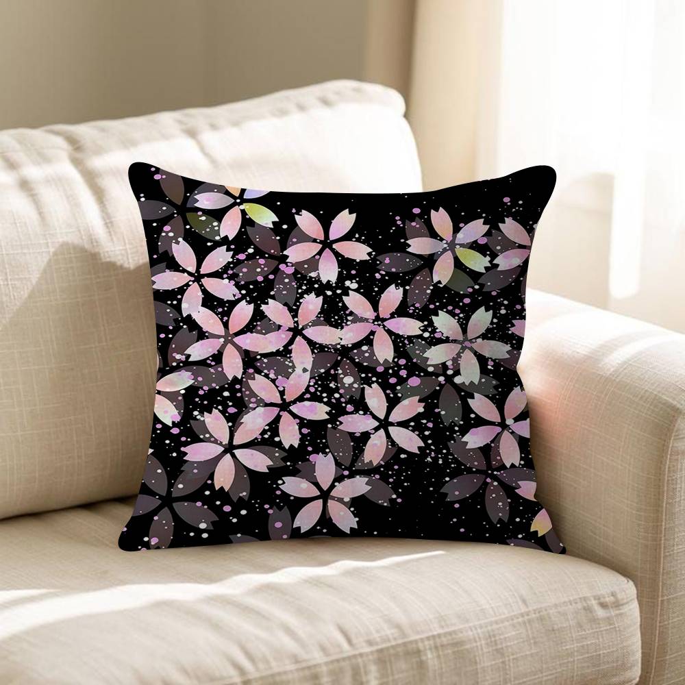 Splashing Ink Flower Pillow Anime Pillow Sofa Bed Head Pillow Cover Cushion Cover 45x45 Cm Fashion