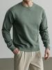 Herren Hoodie aus 100% Baumwolle mit Rundhalsausschnitt, Kollektion Frühjahr 2026, reine Baumwolle Basisschicht für Frühling/Herbst.