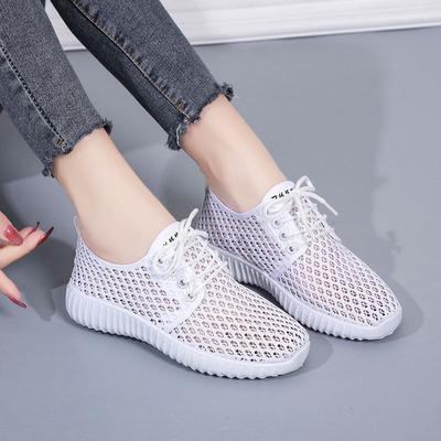 Frauen Sommer Einfarbig Schuhe Weiche Sohle Anti-slip Alle-spiel Casual Schuhe Weibliche Große Größe Flache Atmungsaktive mesh Sport Schuhe