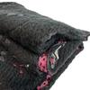 LOUIS VUITTON M71578 Escalp Logo Mania wool Super Station Scarf black wool Women Used