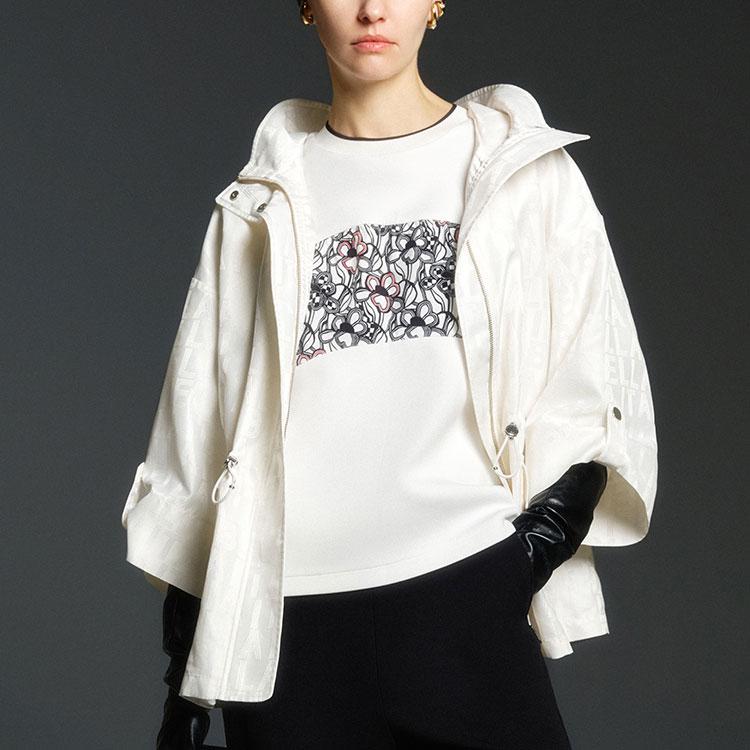 Fila Solid Color Zip-Up Hooded Sports Jacket Women Jackets White F11W414704F-WT