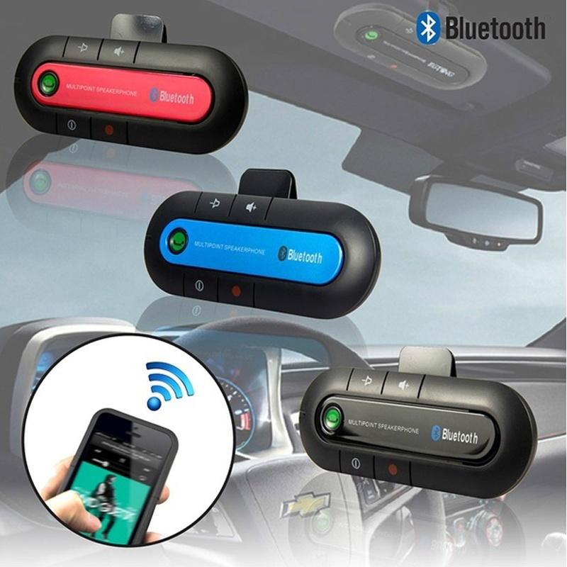 Bluetooth Handsfree Car Kit Wireless Bluetooth Adapter Receiver Speakerphone MP3 Music Player with Car Sun Visor Clip Auto Accessories Car Bluetooth