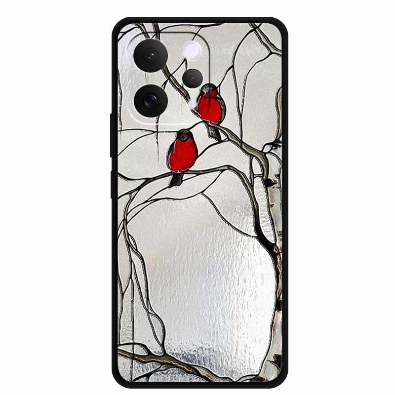 For Vivo S50 5G Case 3D Emboss Flower Black Silicone Soft Back Cover Case For Vivo S50 2025 Phone Case 6.59" Coque V2528A Fundas