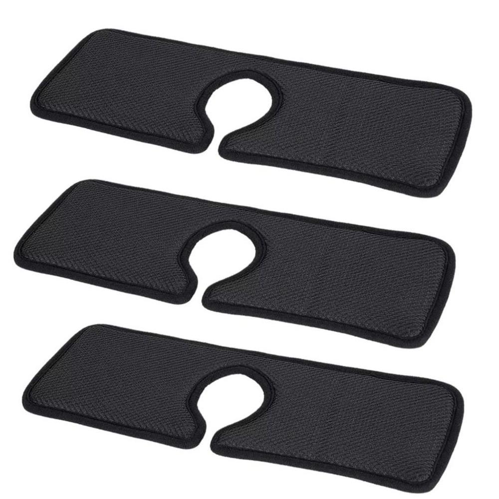 

Microfiber Faucet Splash Catcher Contoured Shape Sink Splash Guard Bathroom Use Black 3 PC