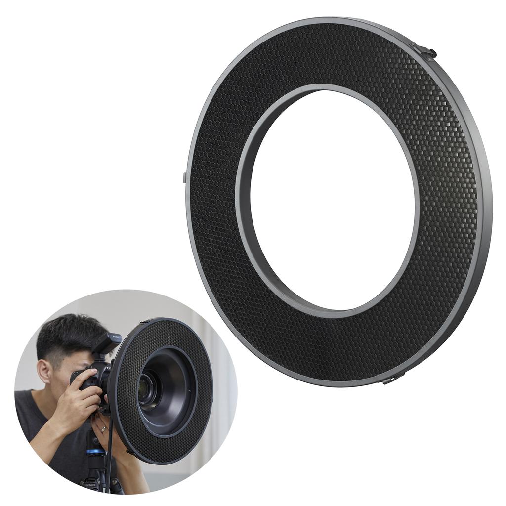 Godox R200RHC40 40 Grad Wabengitter für Godox R200 Ringblitzreflektor Metallmaterial Kamerablitz