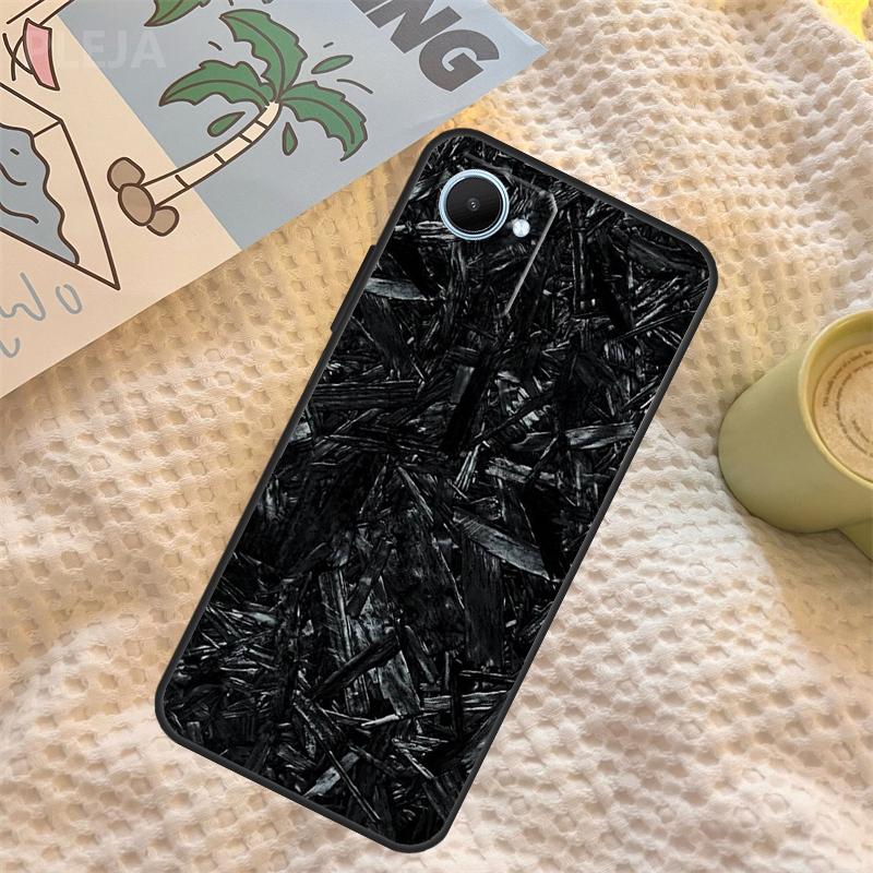 Forged Carbon Pattern Case For Realme C67 C63 C55 C51 C75 C61 C53 C35 C65 C71 11 12 13 14 15 Pro Plus GT6 GT7 Pro