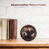 CONTACTS FAMILY Vintage Genuine Leather Desktop Picture Frame Children Family Lover Table Photo Frame
