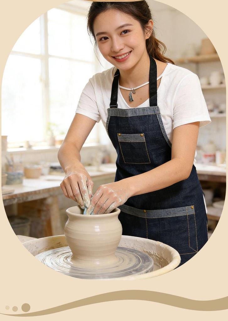 New Style Cross-Border Denim Apron: Barista, Barber & Kitchen Wear with Custom Logo