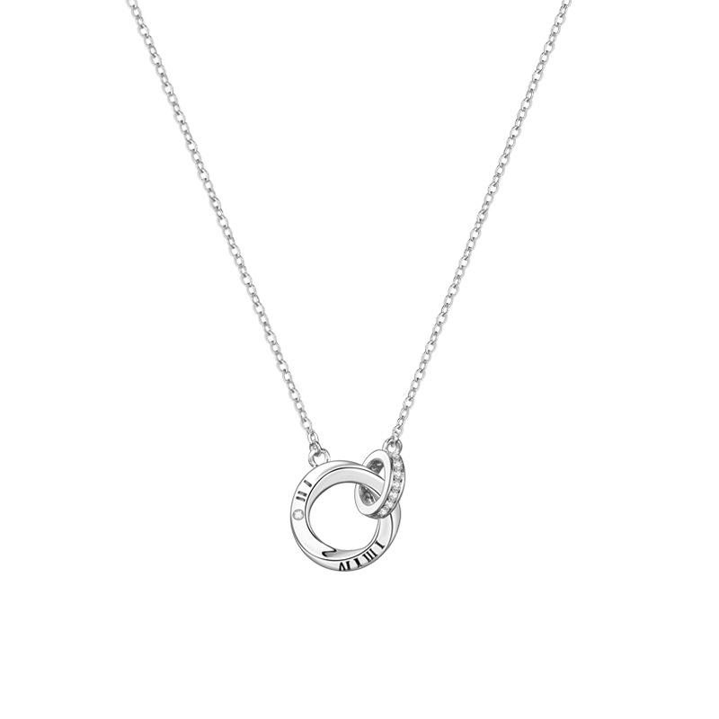 Roman Mobius Ring Necklace Women's Age Light Luxury High-end Design Sense Niche
