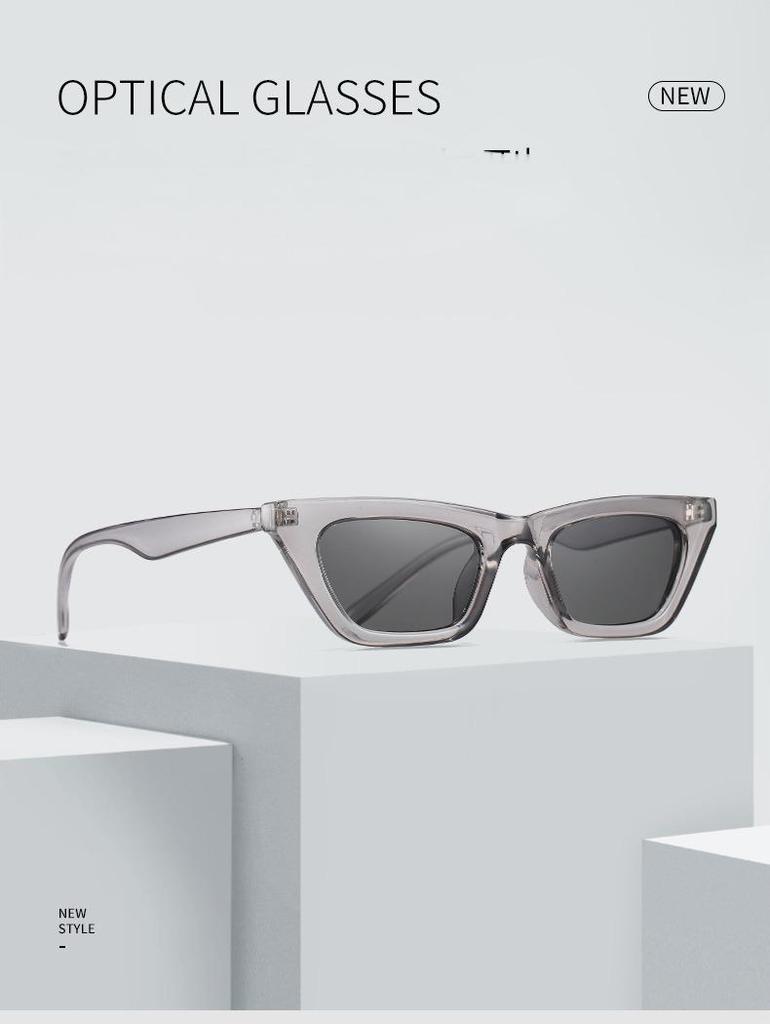 Small Frame Cat Eye J Concave Sunglasses Women Trendy Street Photography Super Cool Personalized Versatile