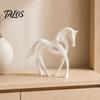 Artistic Horse Figurine 3D Printed Abstract Statue, Minimalist Hollow White for Shape Decor Desk Decor, Animal Ornament Home Living Room