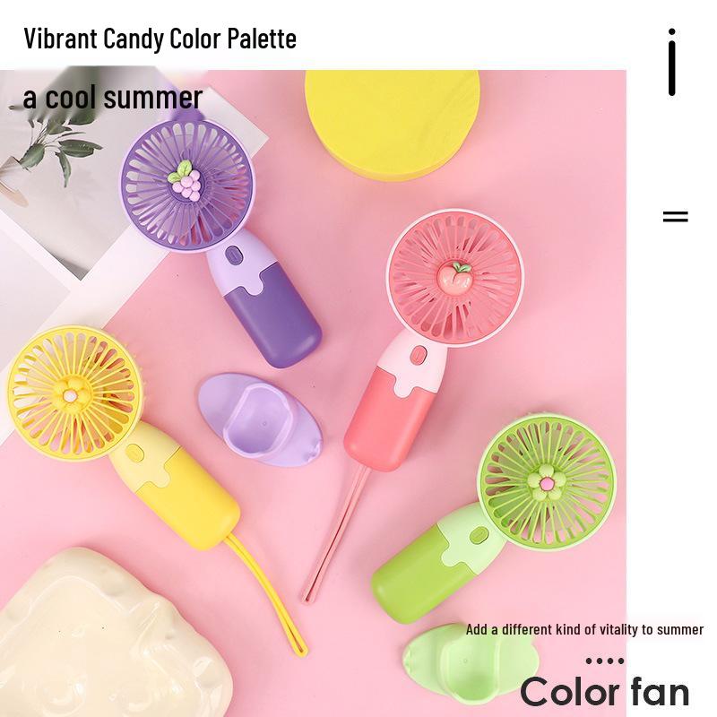 USB Rechargeable Mini Flower Handheld Fan for Girls – Portable Summer Gift