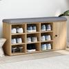 Vidaxl Shoe Bench, Sonoma Oak, 102X32X50Cm, Wood-Based Material