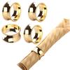 4PCS Nordic Round Napkin Rings Metal Silver Gold Napkin Rings for Weddings Home Table Accesorries Napkin Holder
