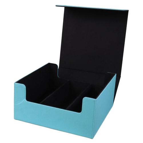 Hogodus Magnetic Loader Storage Case, 35pt, Holds Up To 90 Decks, PU Leather Storage Box, Large Capacity Storage, Protects MTG, Duel Masters, Yu-Gi-Oh