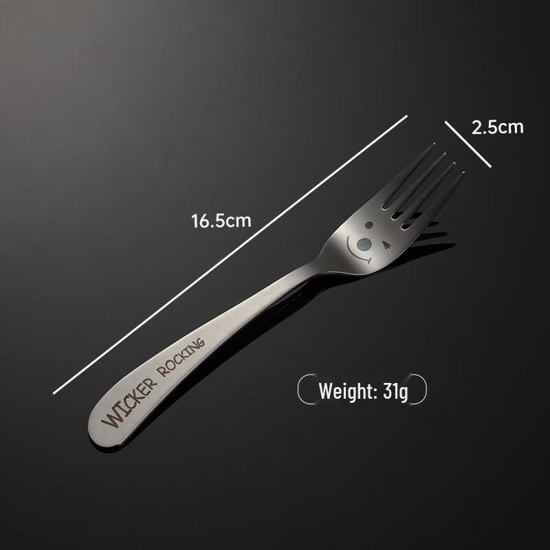 

Qianxing 304 Stainless Steel Smiling Handle Student Tableware Set