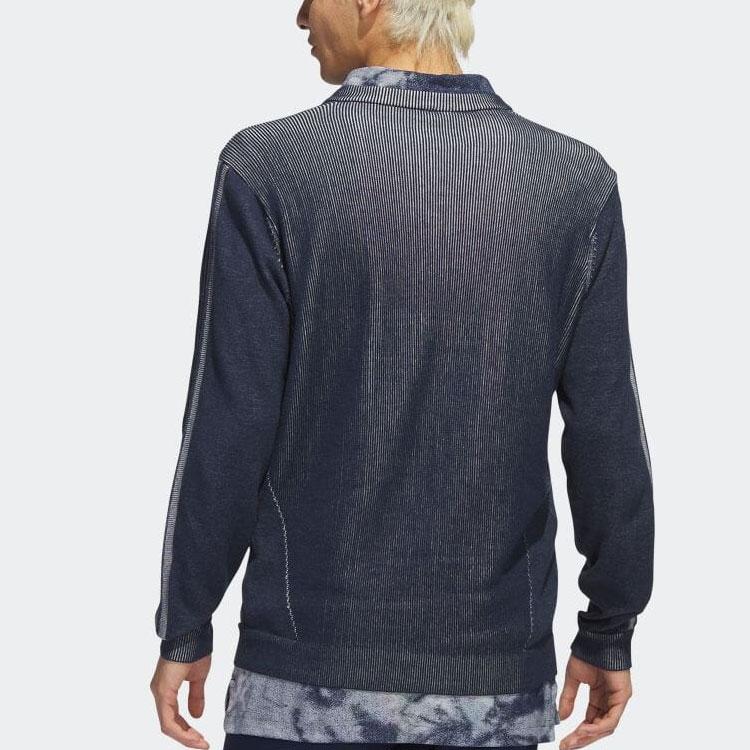 Adidas Golf Three Stripe Long Sleeve V-Neck Sweater Men Sweater Navy-Blue HT0019