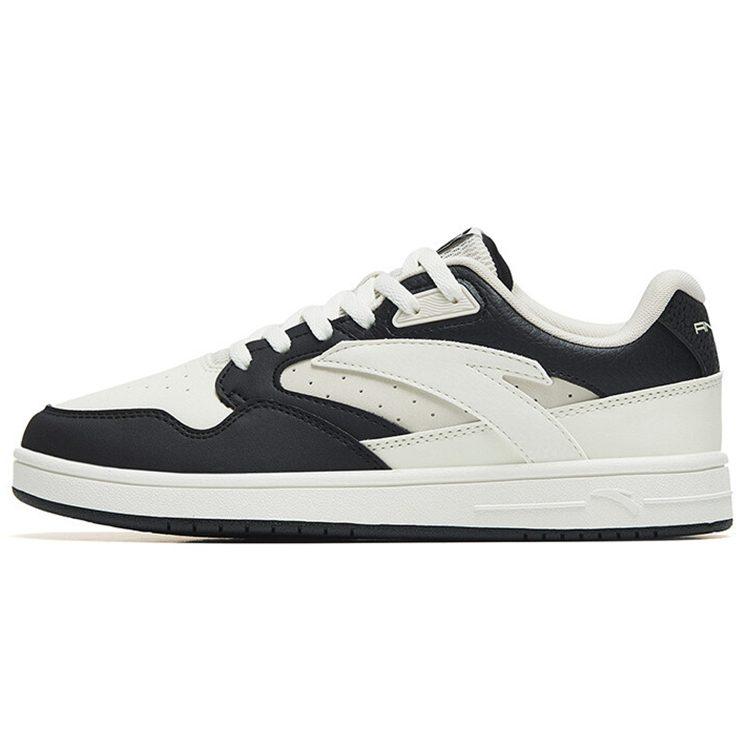 Anta Life Collection Slip Resistant Abrasion Resistant Low top Skateboard Shoes Women's White Black Gray 122258068-2