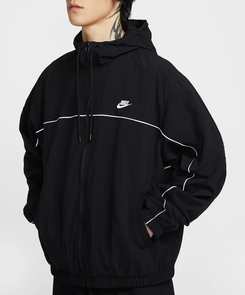Nike Club Hooded Jacket M - Black:White / Hj2013-010