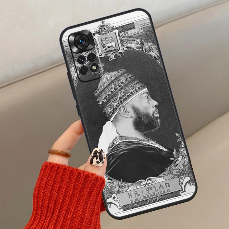 Emperor Menelik II of Ethiopia Case For Xiaomi Redmi Note 14 13 12 10 11 15 Pro Plus Cover For Redmi 15 15C 13C 10C 12C 14C