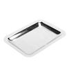 Rectangular Shape Stainless Steel Snack Plate Thickened Stainless Steel Dessert Plate  Home Kitchen