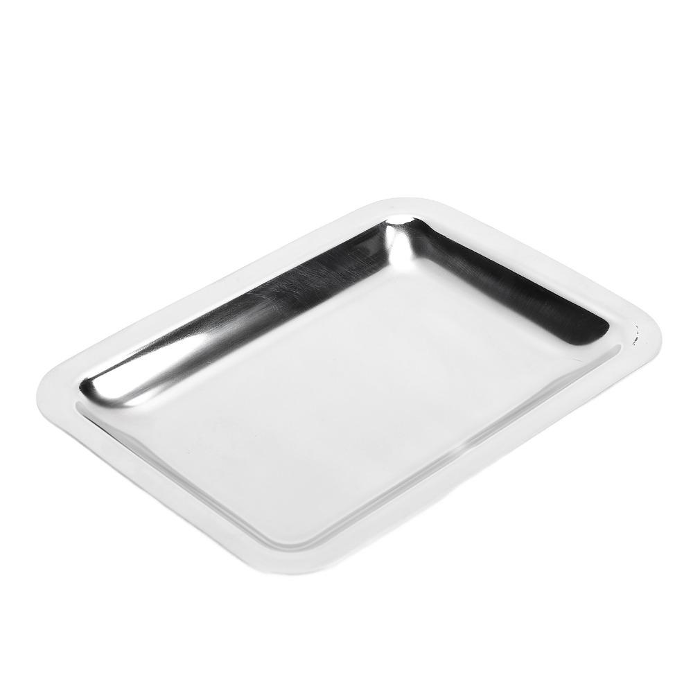 Rectangular Shape Stainless Steel Snack Plate Thickened Stainless Steel Dessert Plate  Home Kitchen
