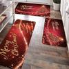 Santa Claus Balloon Printed Kitchen Carpet Non Slip Durable Entrance Mat Suitable for Home Office Laundry Room Quick Drying Mat