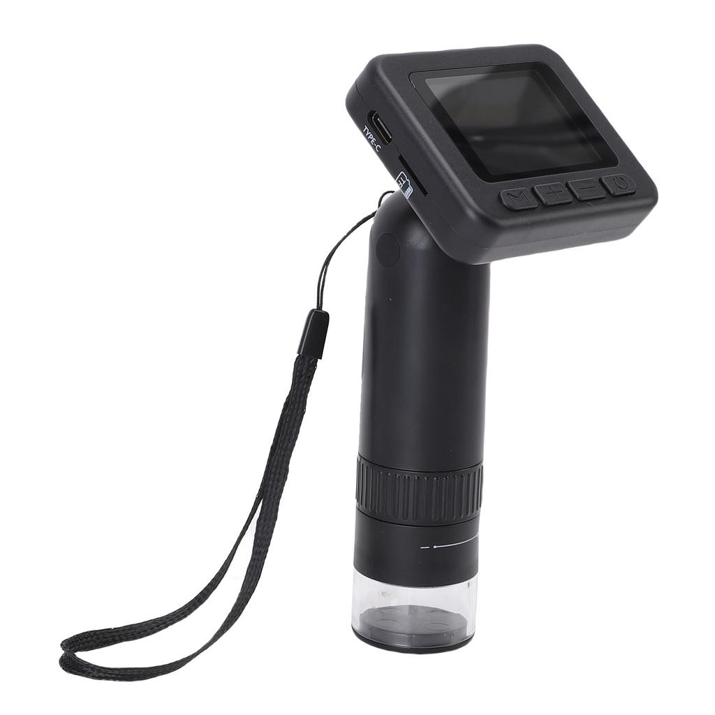 Kinder Digitalmikroskop 1080P Foto-Videoaufnahme Handmikroskop mit 2,0-Zoll-Bildschirm 8 LED-Leuchten