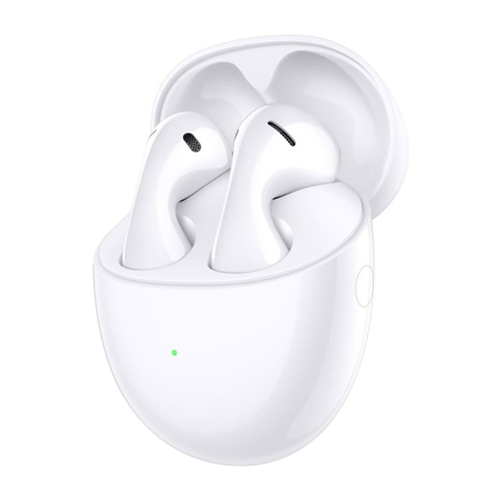 Huawei FreeBuds 5 True Wireless Bluetooth Geräusch Leistungsstark Adaptiv Elegant Geschwungen IP54 Keramikweiß Japanische Ohrhörer, Open-Ear, In-Ear, Geräuschunterdrückung,