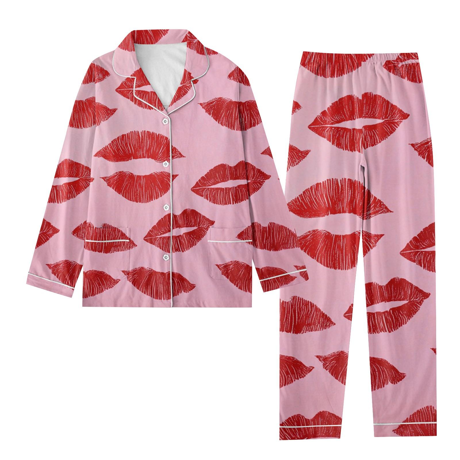 

Жіночий повсякденний набір для дому з принтом до Дня Святого Валентина XL