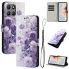 Wallet Case for Moto G17 - Leather/PU, Purple, With Lanyard