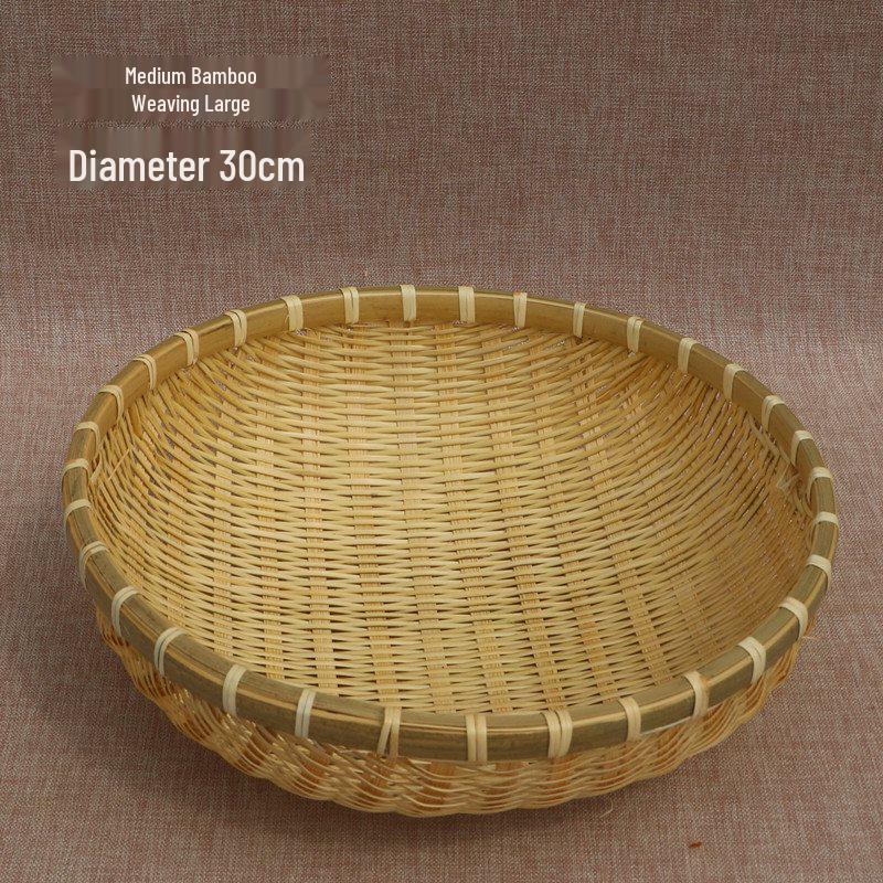 Bamboo Woven Multifunctional Basket: Rice Washer, Fruit Drainer, Vegetable Basket, Steamed Bun & Storage Solution