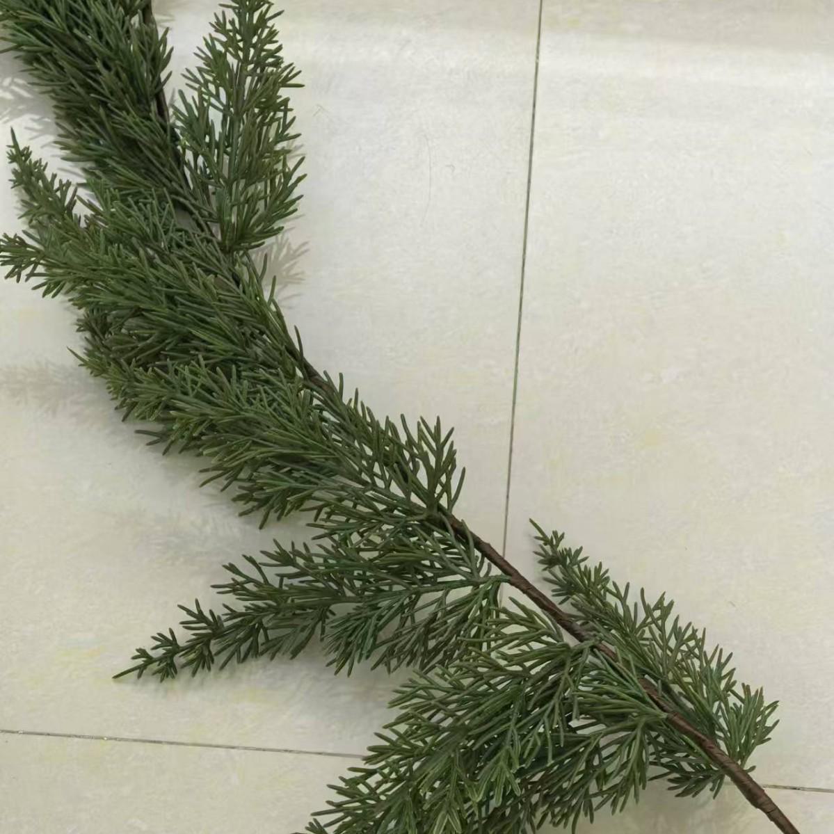 

«180 см искусственный ротанг из лисьей сосны с мягкими сосновыми иголками - зеленое рождественское украшение для дома»