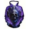 3D Geprint Schedelpatroon Herfst Heren Hoodies Sweatshirts Trekkoord Sportkleding Lange Mouwen Tops Straat Grafisch Herenkleding