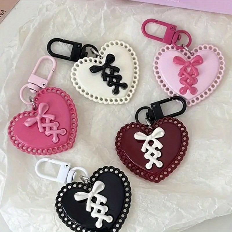 1pc Sweet & Cute Star Strawberry Bowknot & Tassel Pendant Keychain Suitable for Bags Mobile Phones Friends As Gifts Keychain Charms Keychain