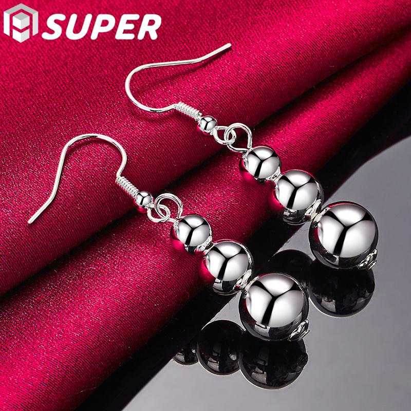 

Серебро 925 пробы 6 8 10 мм полые серьги из бисера