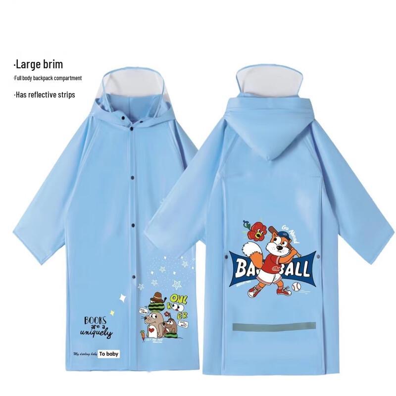 

OLOMM Kids Rain Poncho with Backpack Slot XL-4XL