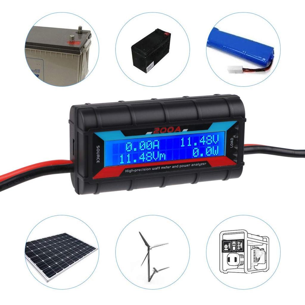 WINGONEER 200A High Precision Power Analyzer Wattmeter Battery Consumption Performance