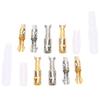 400Pcs Motorcycle Connector Plastic Male Female Electrical Terminal Gold Silver 3.9mm