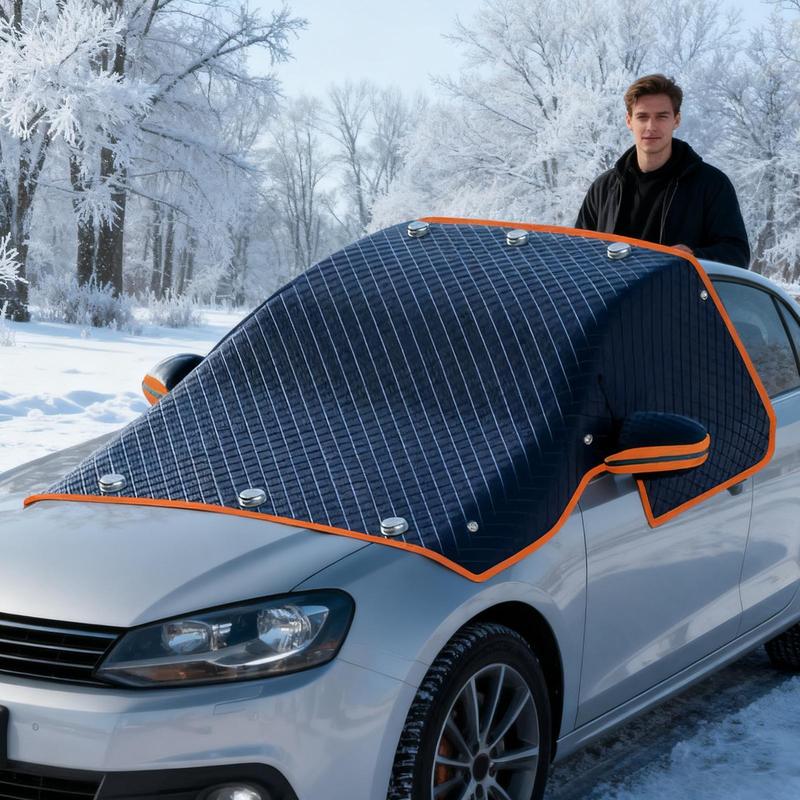 Car Windshield anti-frost cover Reflective car windshield anti-icing and snow cover with side window and rearview mirror protect