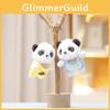 Panda Cute Keychain Cartoon Girl Backpack Decoration Hanging Plush Gift Doll