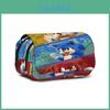 Dwupoziomowy piórnik Sonic The Hedgehog z materiału poliestrowego dla uczniów
