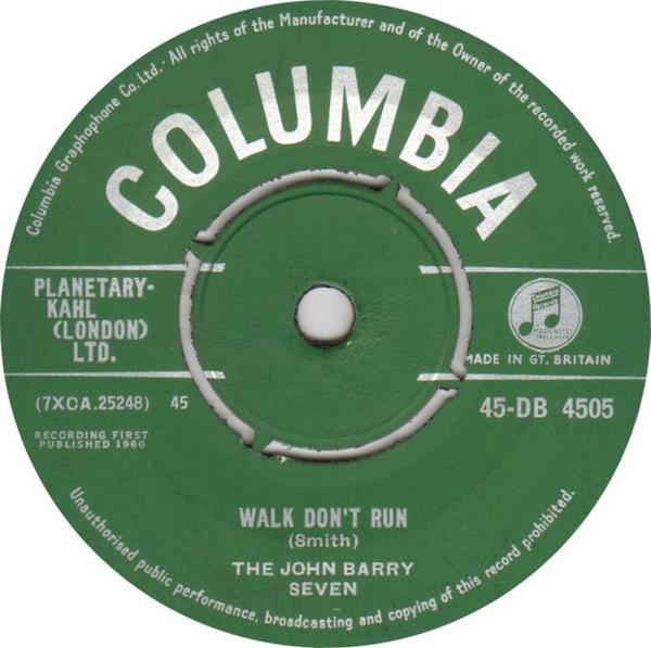 

7inch Record JOHN BARRY SEVEN - Walk Don t Run 45DB4505 Columbia 1960 UK Rock Used
