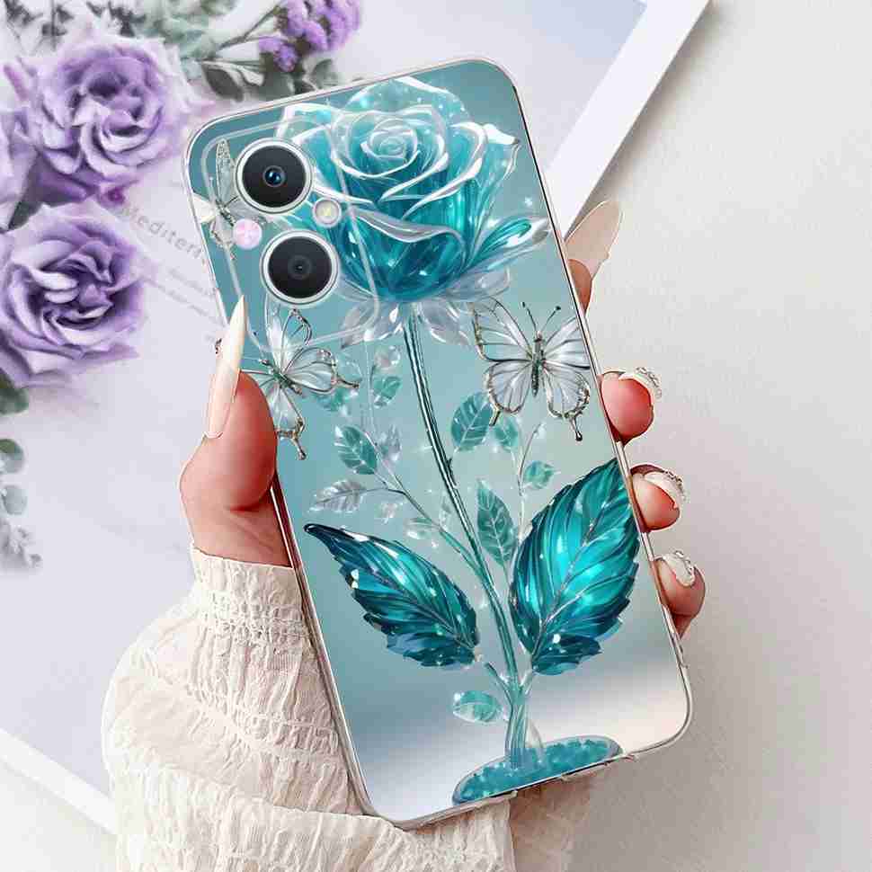 For Oppo A96 5G 6.43" PFUM10 Case PHA120 Luxurious Love Cute Cat TPU Soft Silicone Cover For Oppo Reno7 Z 5G CPH2343 Phone Shell