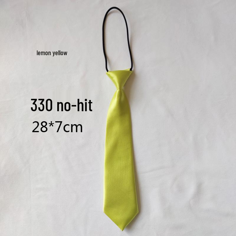 Solid Color Short Pullover with Cute Tie for Women & Children - Casual Uniform Accessory