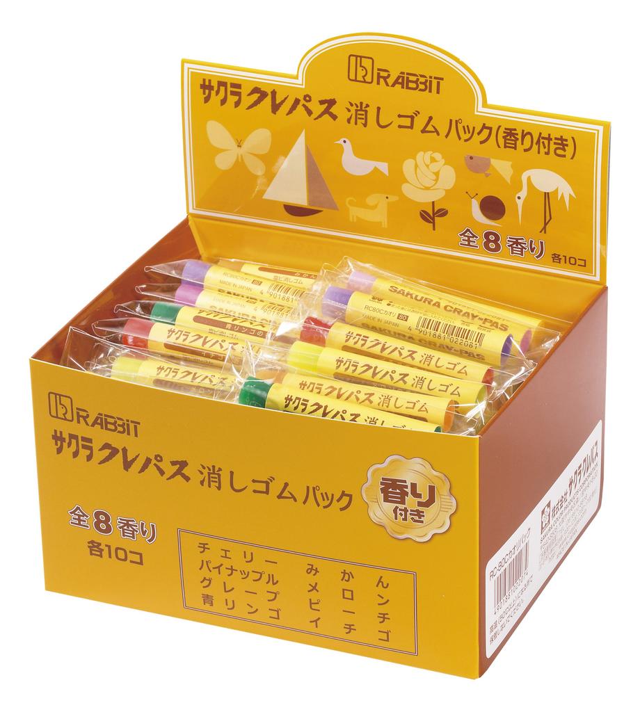 Sakura Crepas Eraser Crepas Typ Duftend 80 Stück RC80 Kaori Pack