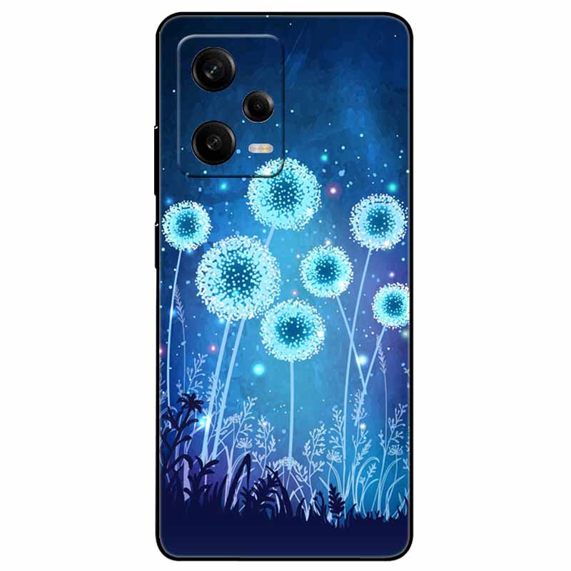 For Redmi Note 12 Pro 5G Case Note12 Covers TPU Black Silicone Starry Cover for Xiaomi Redmi Note 12 Pro+ 5G Plus Cartoon Soft