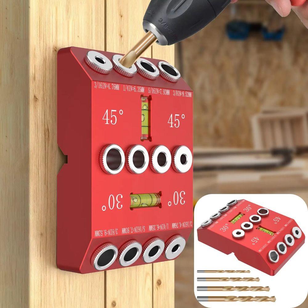 30 45 90 Degree Vertical Drilling Guide Bubble Level Angle Drill Guide Cable Railing